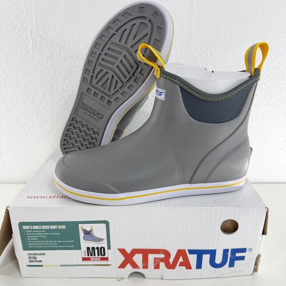Xtratuf Other - Xtratuf Ankle Deck Boots Mens Size 10 Gray Wide Waterproof Slip Resistant
